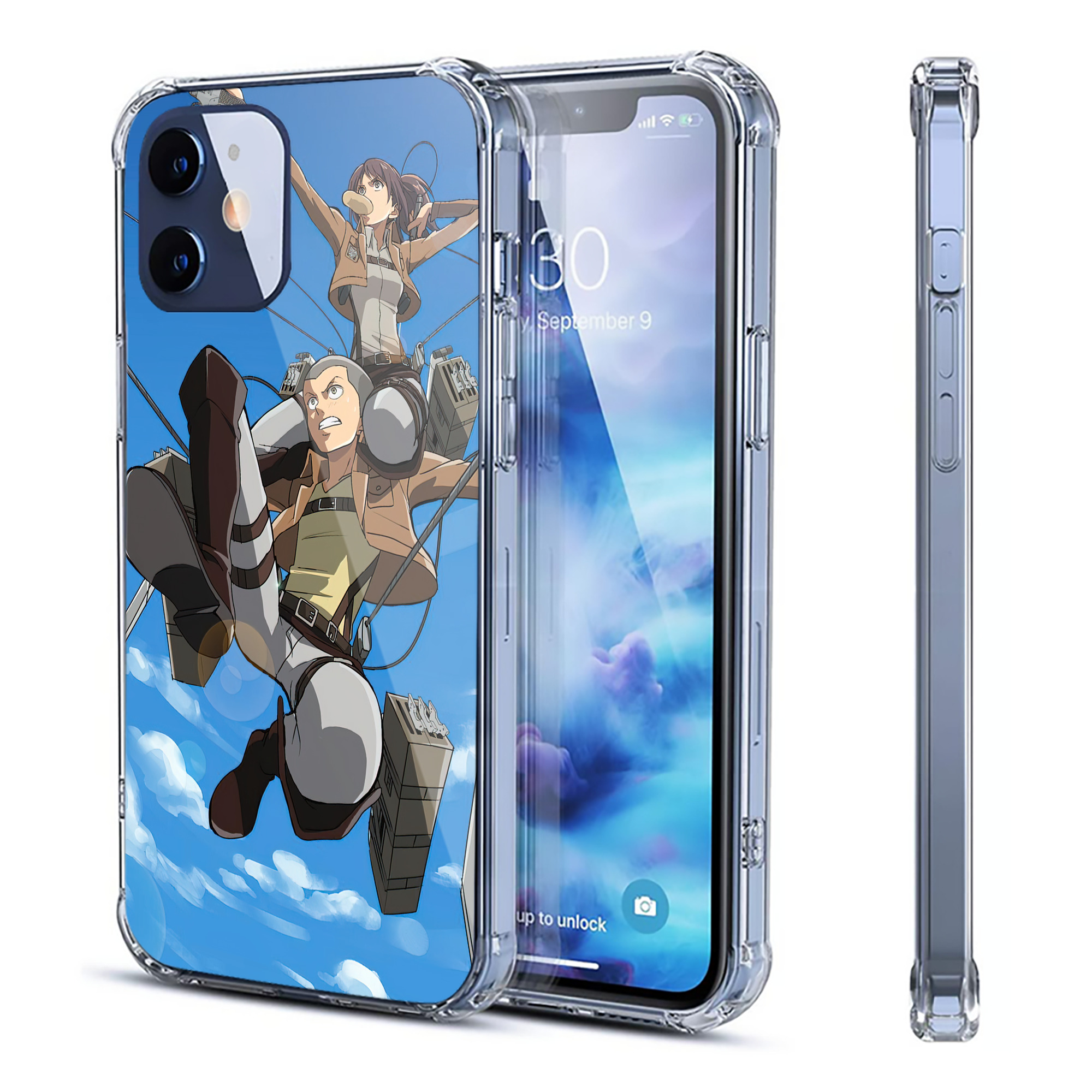 （画像用） 進撃の巨人 Attack on Titan 【iPhone 12シリーズ対応】透明スマホケース（クリアソフトケース）